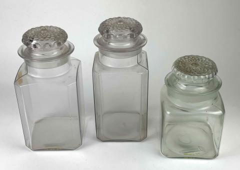 1979.165 three lidded canisters