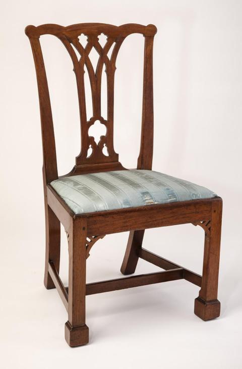 Gothic-splat side chair