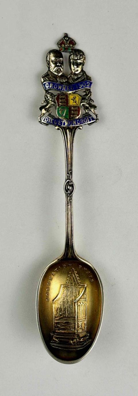 1971.1205 spoon:  1902 British coronation