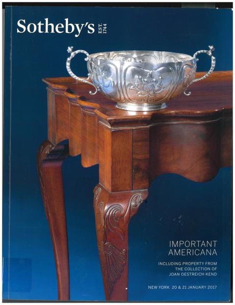 Sotheby's 2017 Important Americana The Collection of Joan Oestoeich Kend