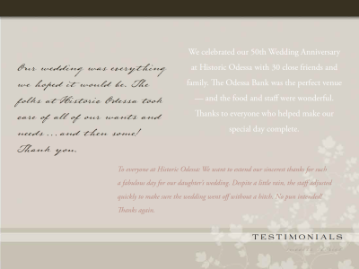 Weddings and Events