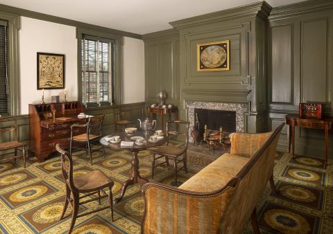 Wilson-Warner parler viewed from back of couch