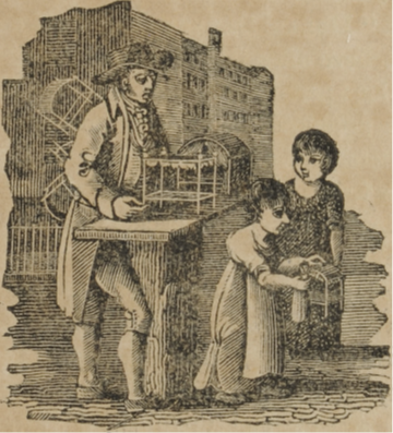 Dolls’ Bedsteads, from The Cries of London for Children, 1810, Philadelphia