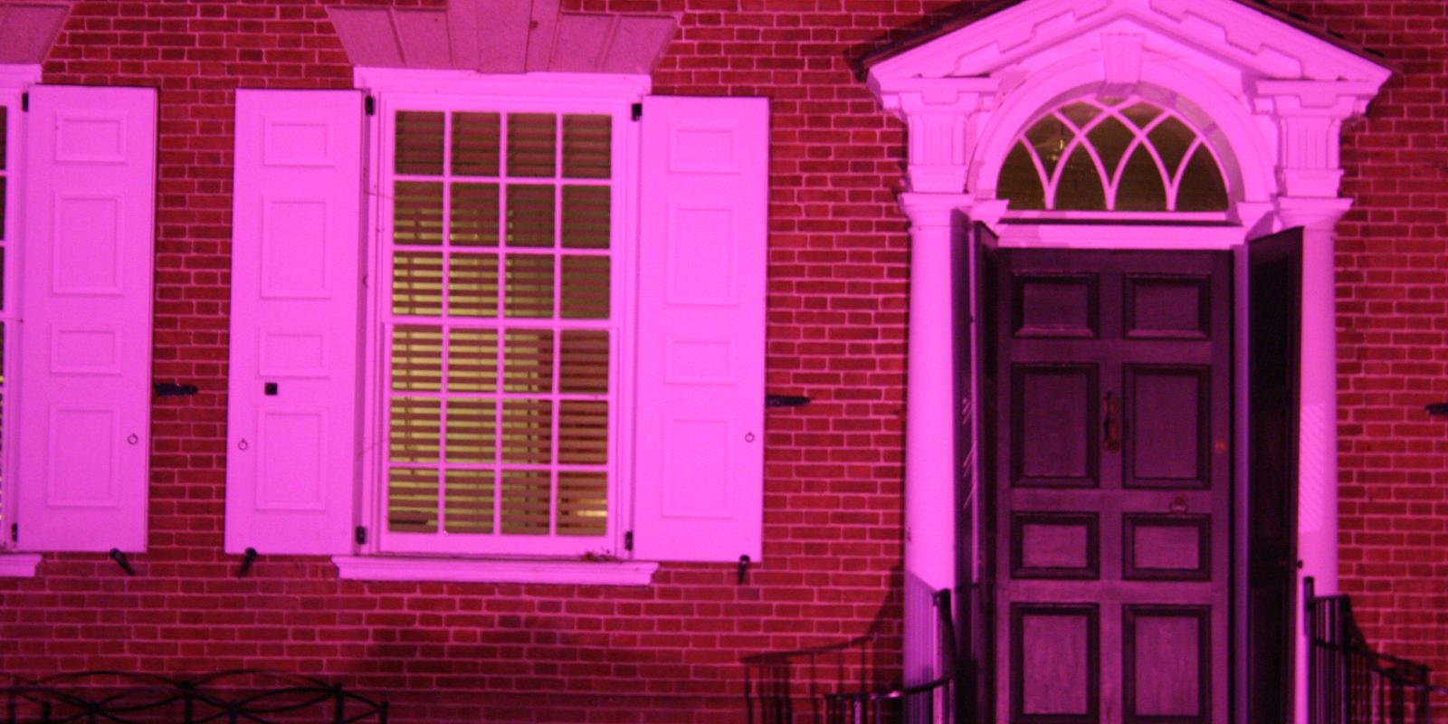 Corbit-Sharp House goes Pink for Breast Cancer Awareness Month