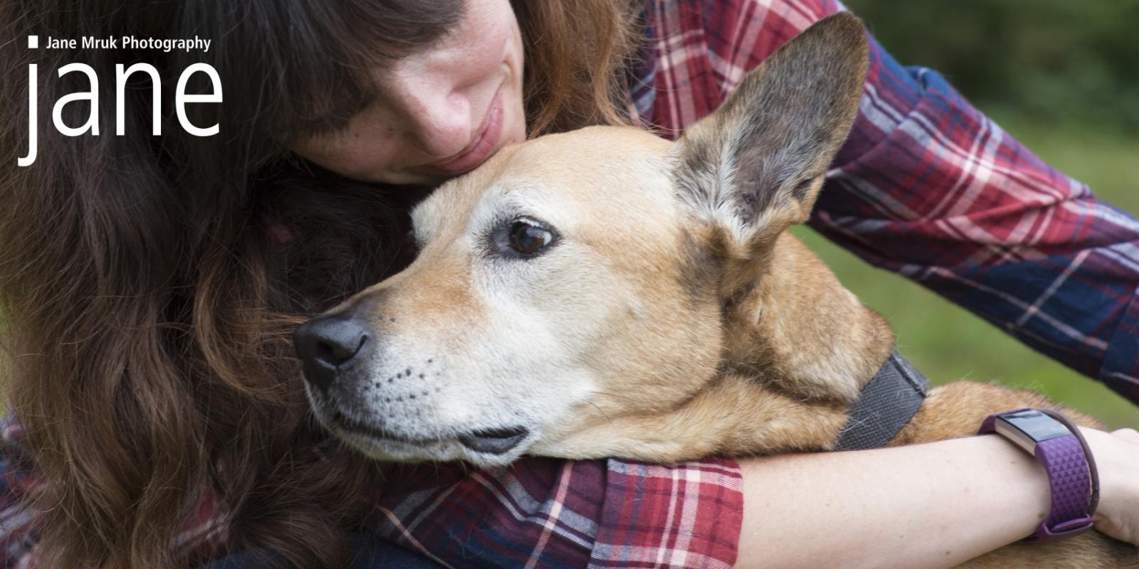 Dog and women photo by Jane Mruk Photography