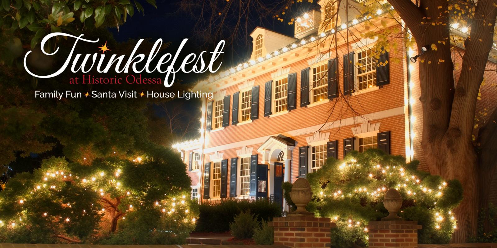 Corbit-Sharp lit up with Twiklefest logo superimposed