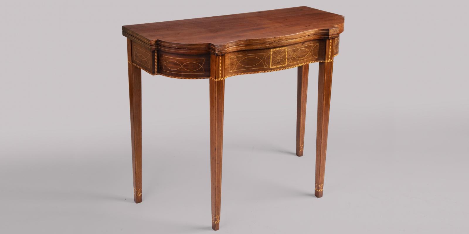 Wilson Demilune Card Table with inlays