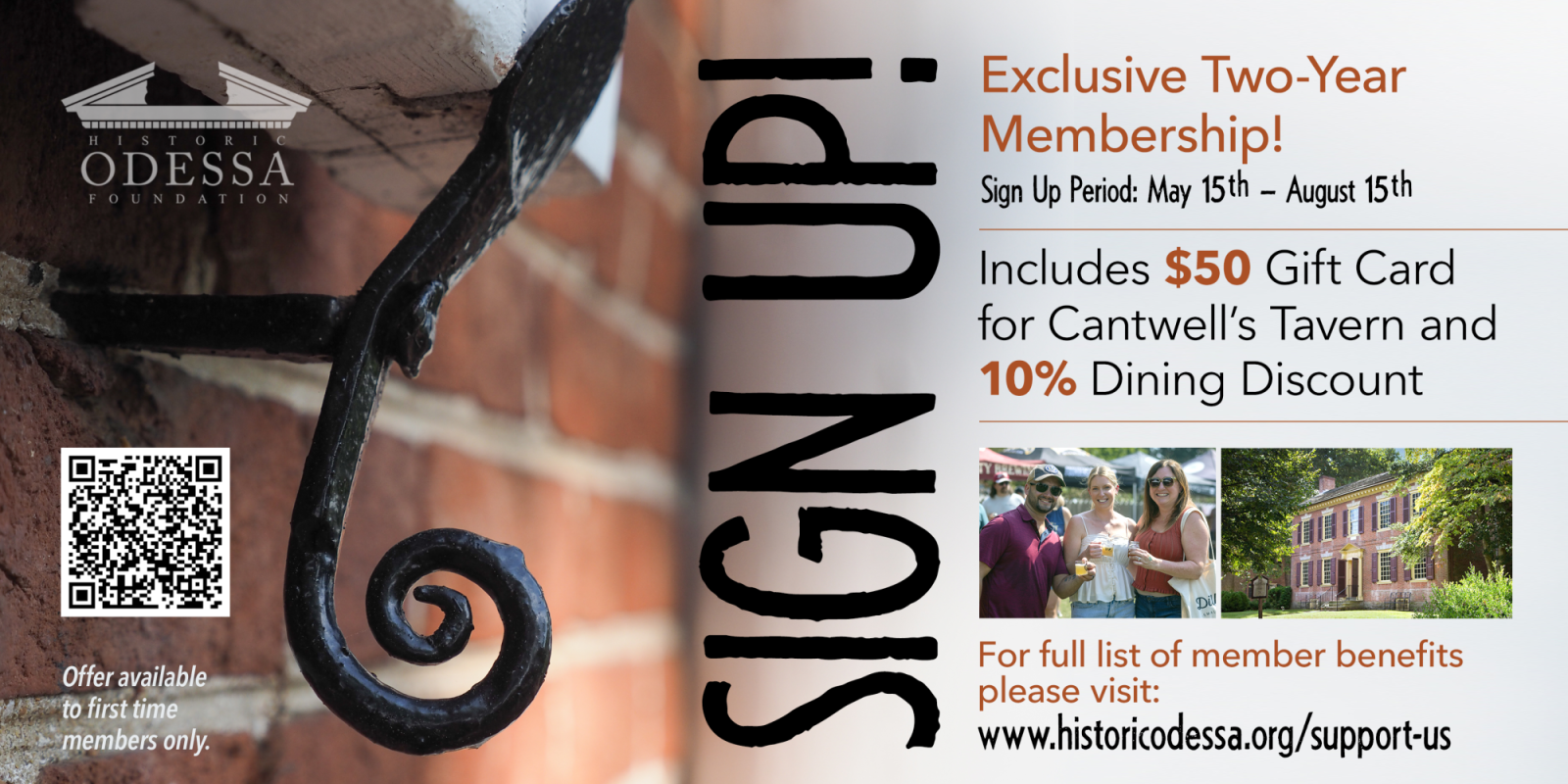 Exclusive two-year membership includes Cantwell's gift card and dining discount