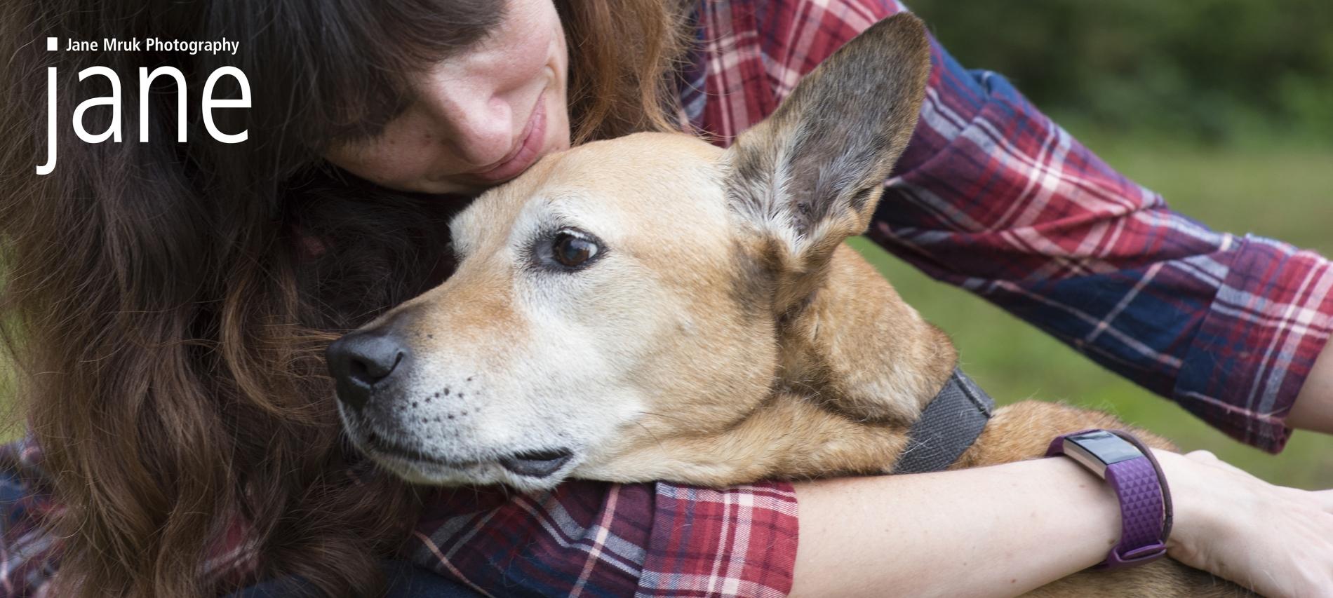 Dog and women photo by Jane Mruk Photography